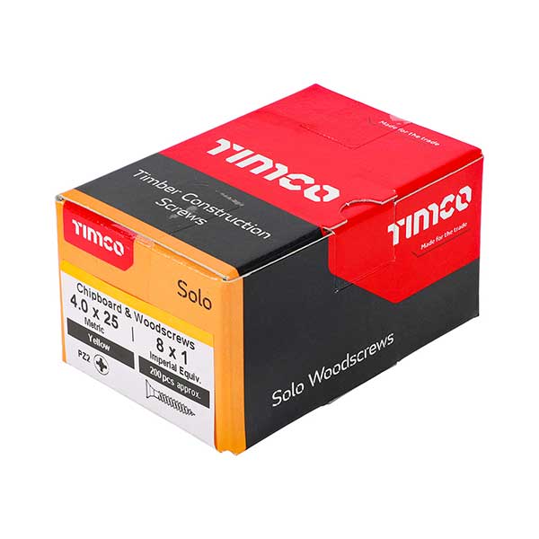 TIMco Solo Chipboard Woodscrew – (200 Pack)