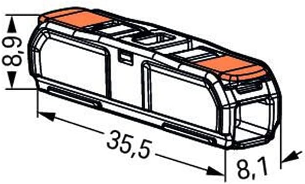 Wago 221-2411 2-Way 32A Inline Lever Connectors (Pack of 60)