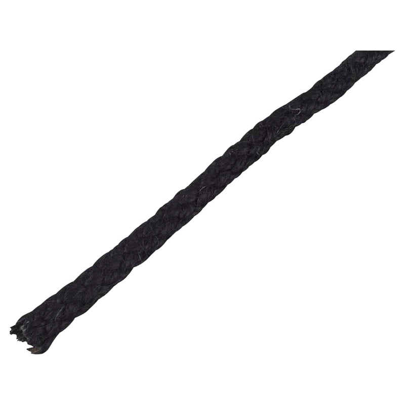 No.4 Black Jute Sash Cord — 6mm Diameter (100m Coil)