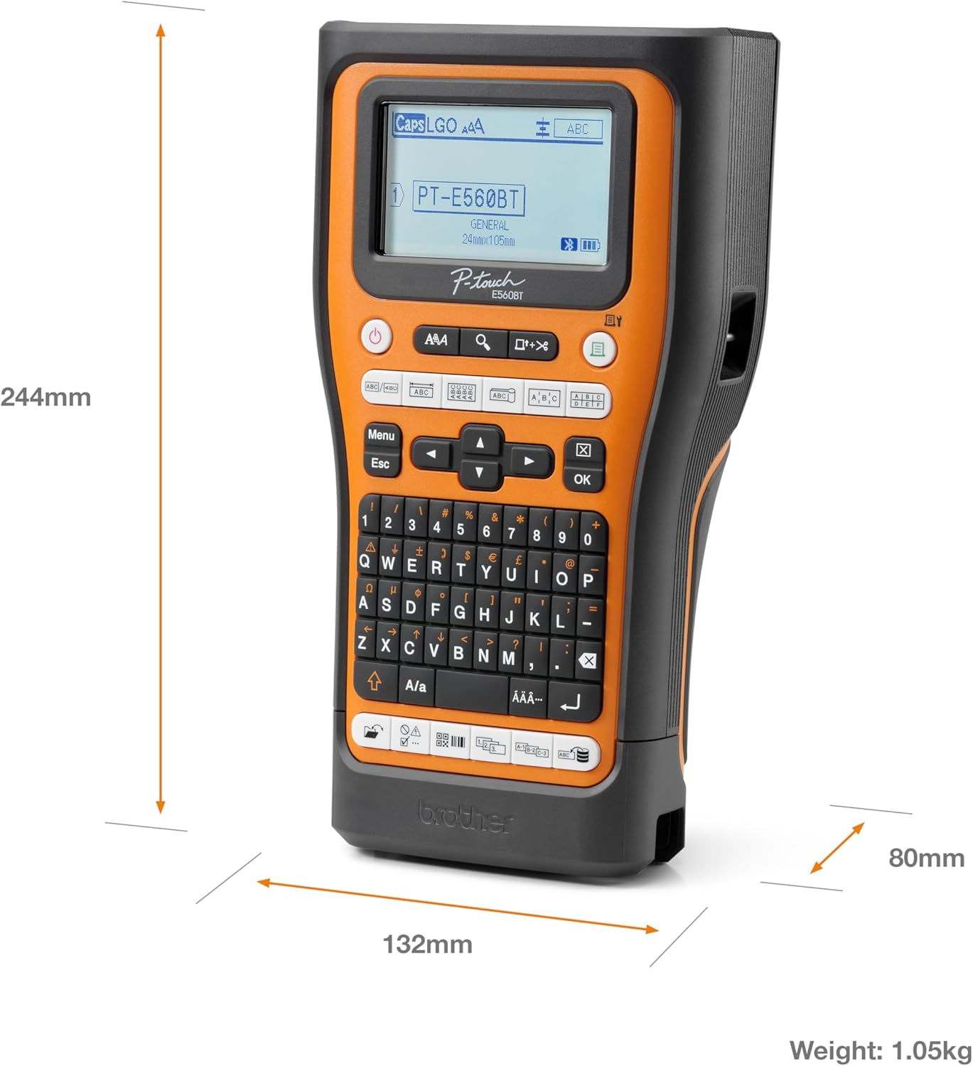 Brother PT-E560BTVP — Industrial Label Printer with Bluetooth & USB-C
