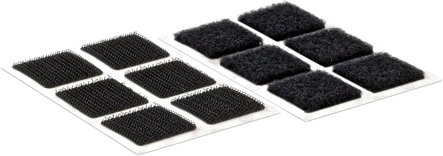 VELCRO® Brand Black Stick-On Squares – 25mm x 25mm (Pack of 24)