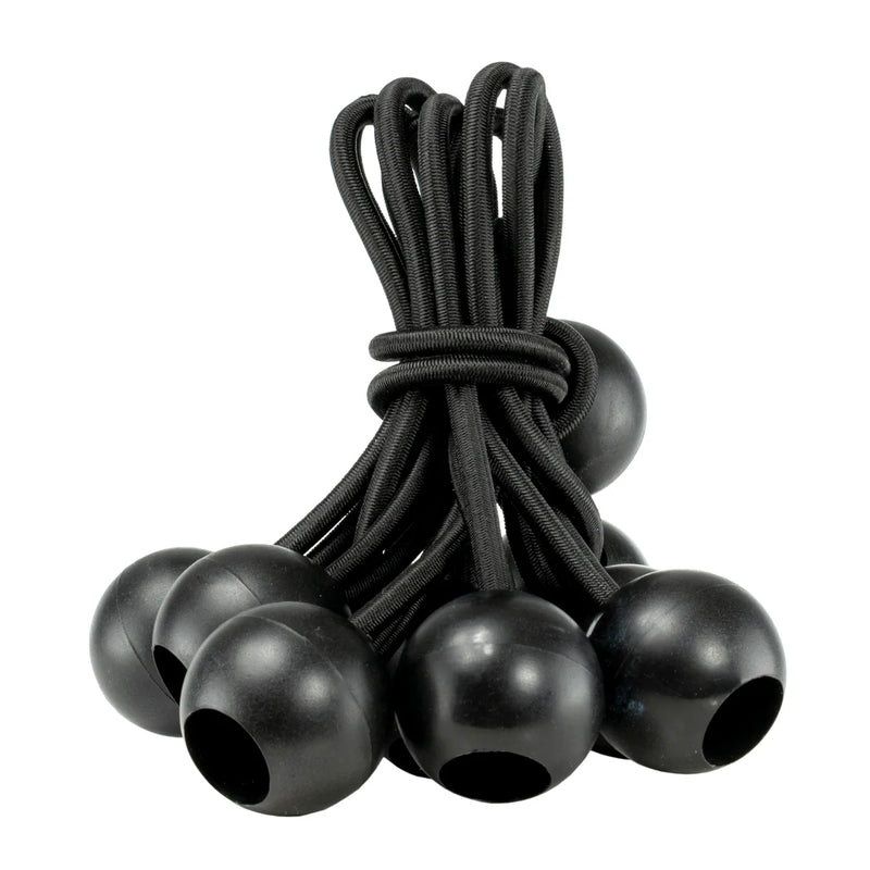 Black Bungee Balls — 4" (50-Pack/ 100-Pack)
