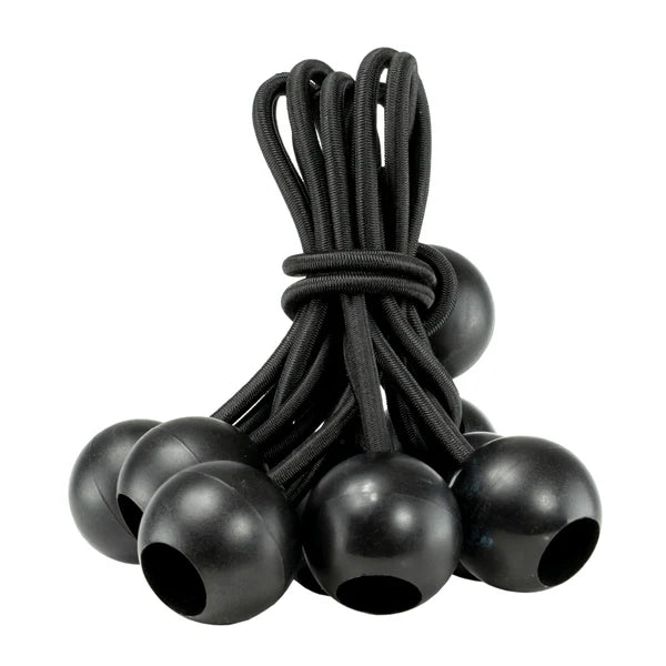 Black Bungee Balls β 10" (50-Pack/ 100-Pack)