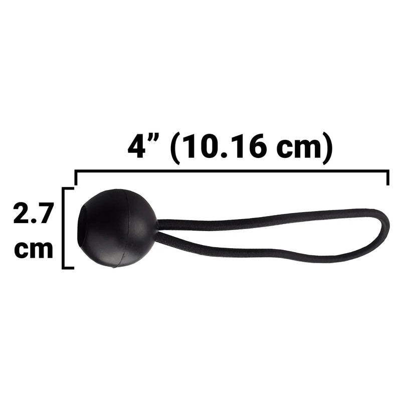 Black Bungee Balls — 4" (50-Pack/ 100-Pack)