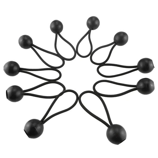 Black Bungee Balls β 10" (50-Pack/ 100-Pack)