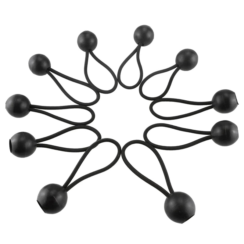 Black Bungee Balls — 4" (50-Pack/ 100-Pack)