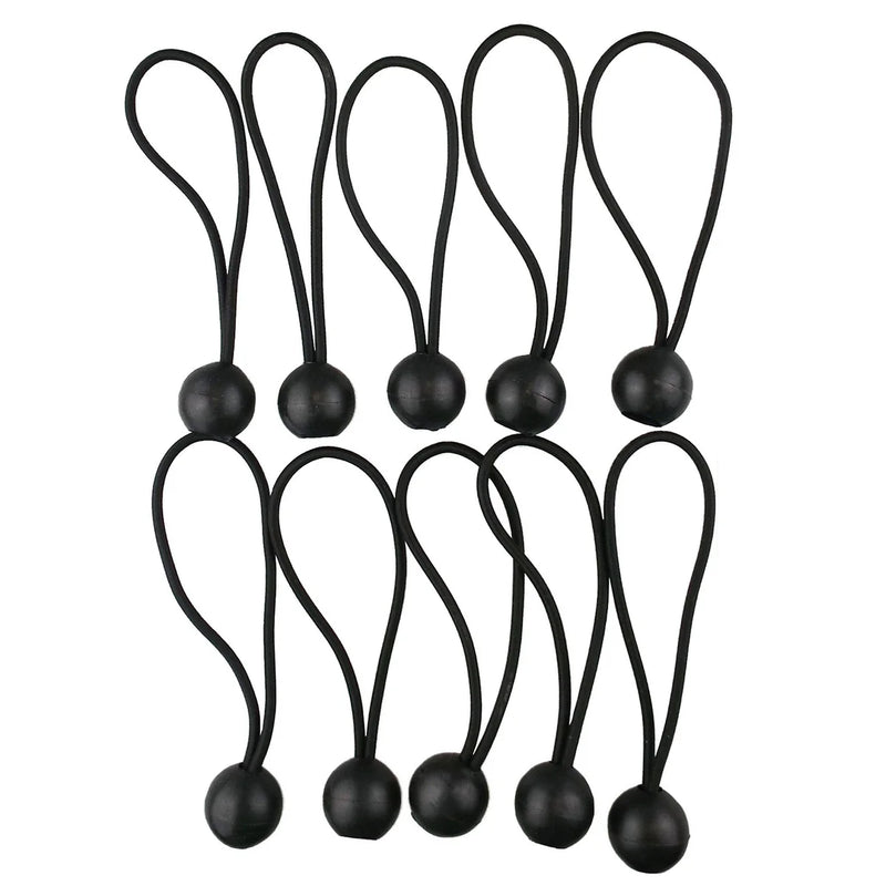 Black Bungee Balls — 4" (50-Pack/ 100-Pack)