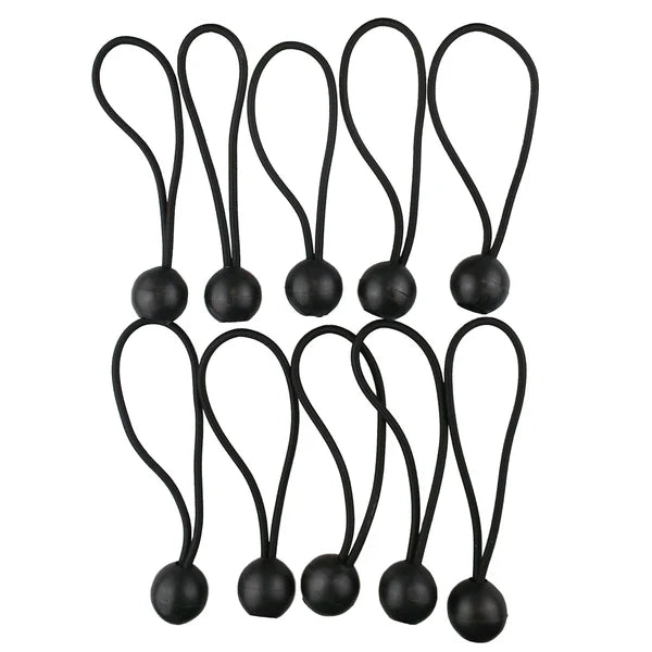Black Bungee Balls β 10" (50-Pack/ 100-Pack)