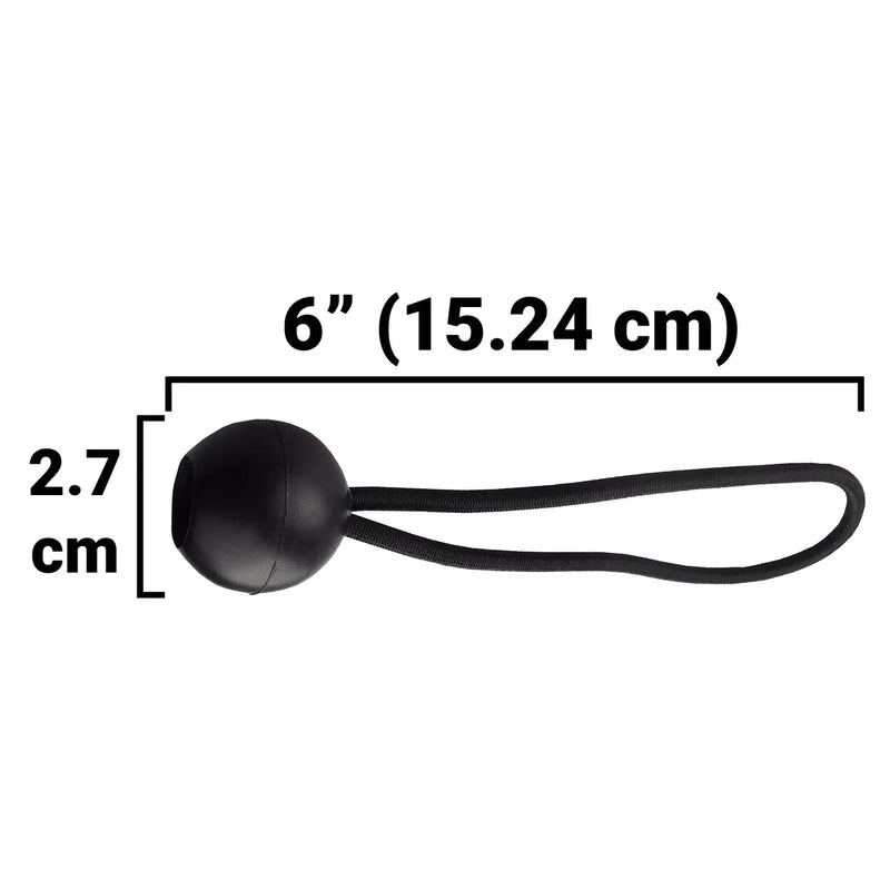 Black Bungee Balls β Mixed Pack (4", 6", 10")