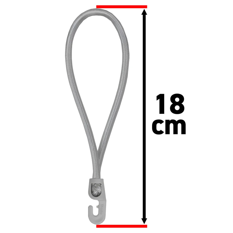 Bungee Loop with Hooks — 18 cm (5-Pack / 25-Pack)