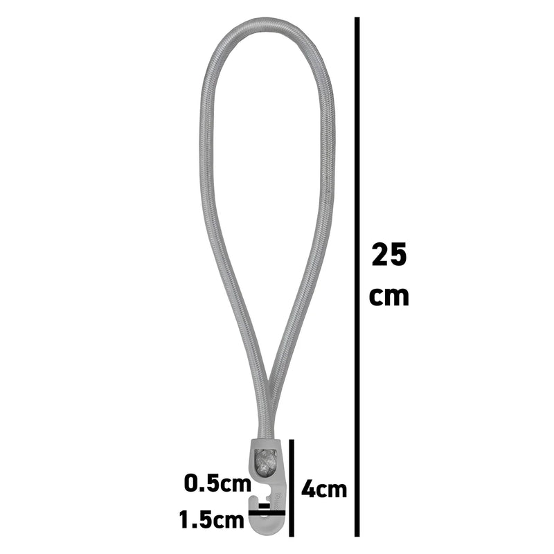 Bungee Loop with Hooks — 25 cm (5-Pack / 25-Pack)