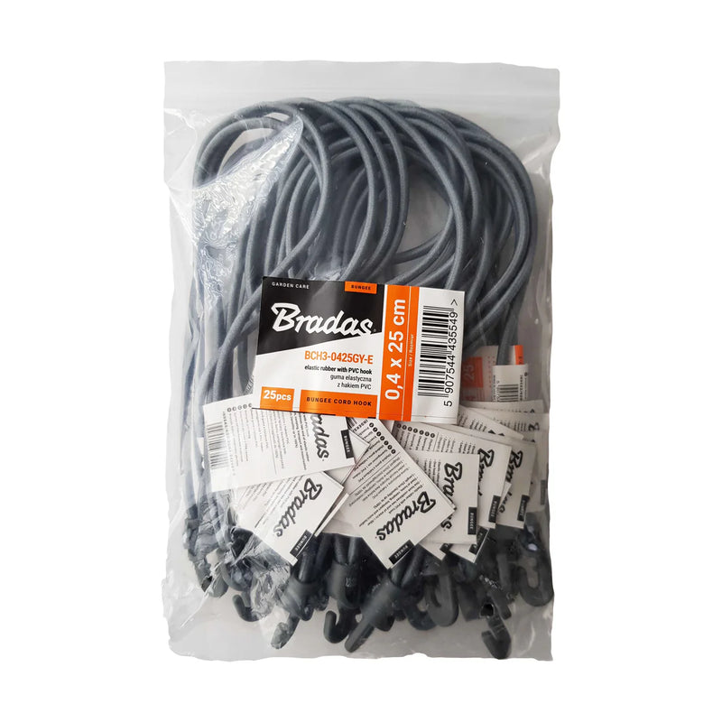 Bungee Loop with Hooks — 25 cm (5-Pack / 25-Pack)
