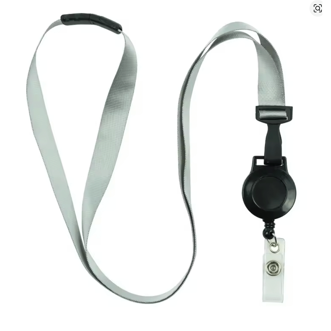 Retractable Badge Reel with Fabric Lanyard