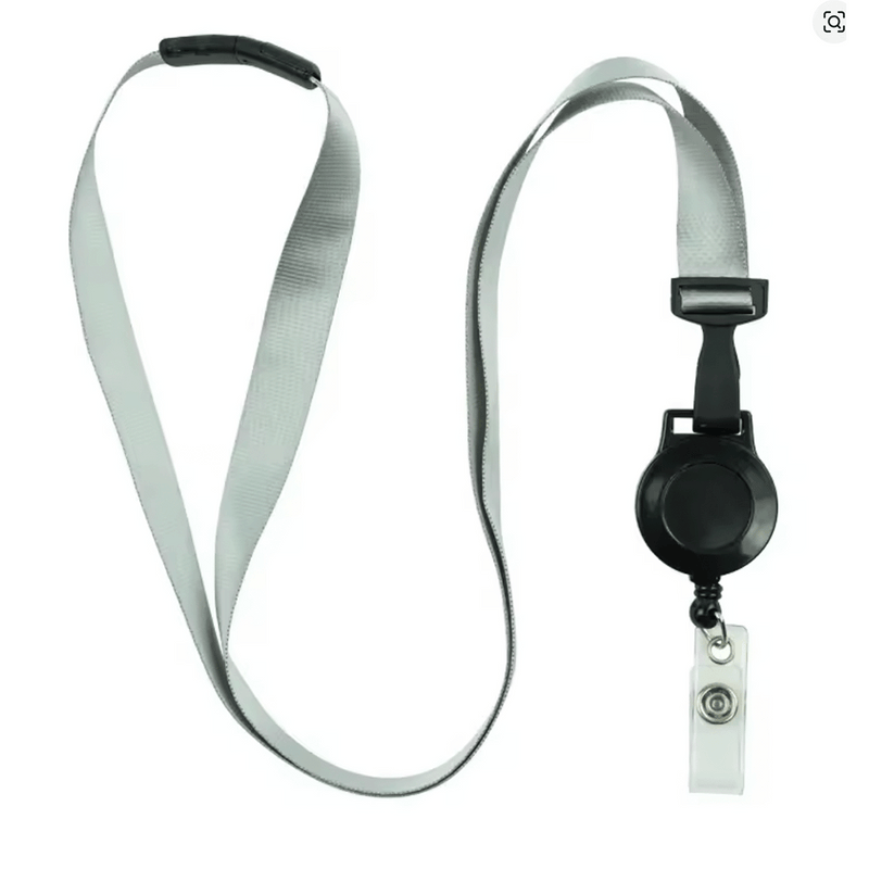 Retractable Badge Reel with Fabric Lanyard