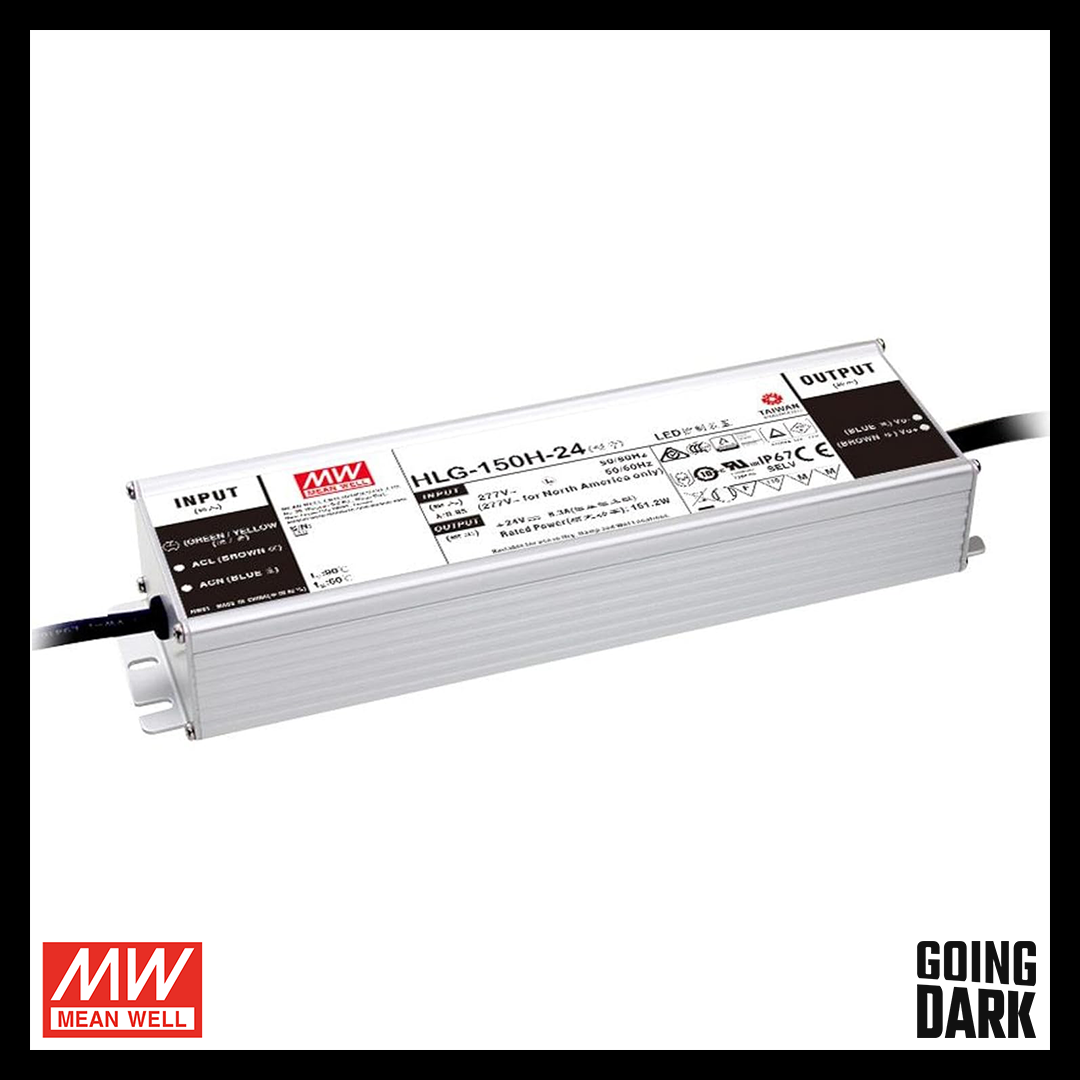 Meanwell HLG-150-24 — 150W 24V Waterproof LED Power Supply