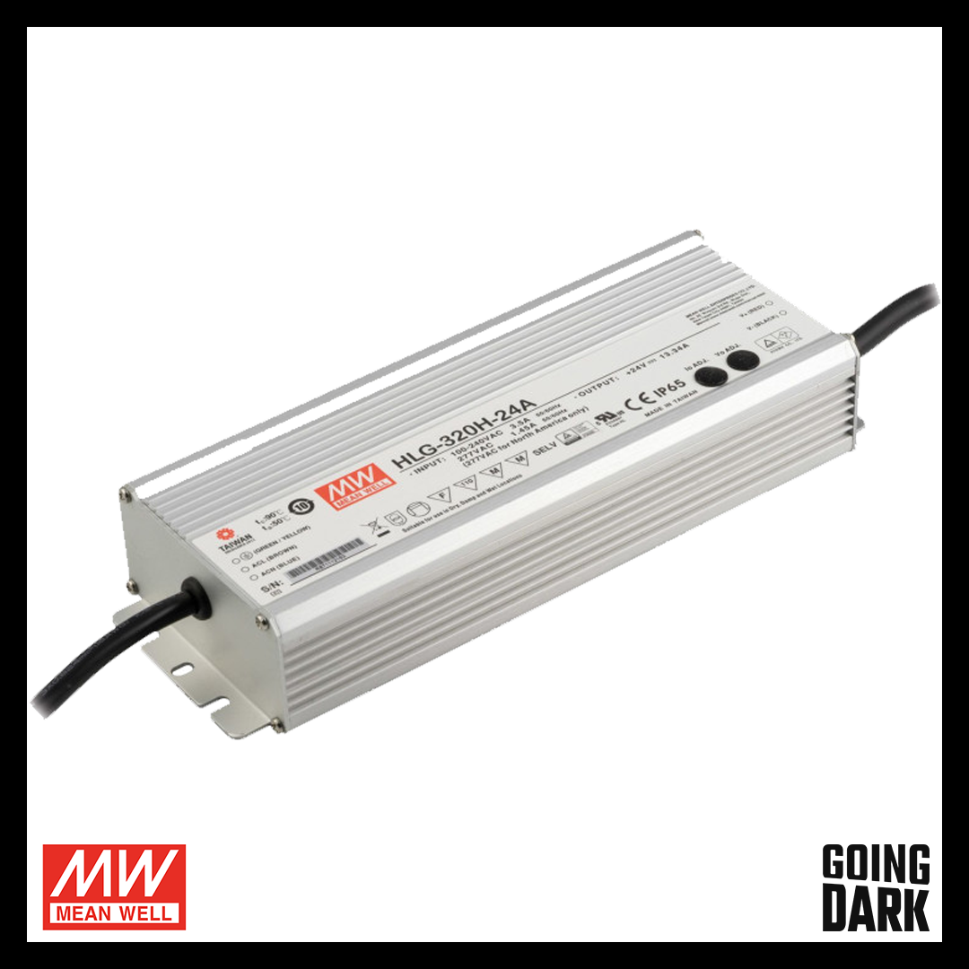 Meanwell HLG-320-24 — 320W 24V Waterproof LED Power Supply