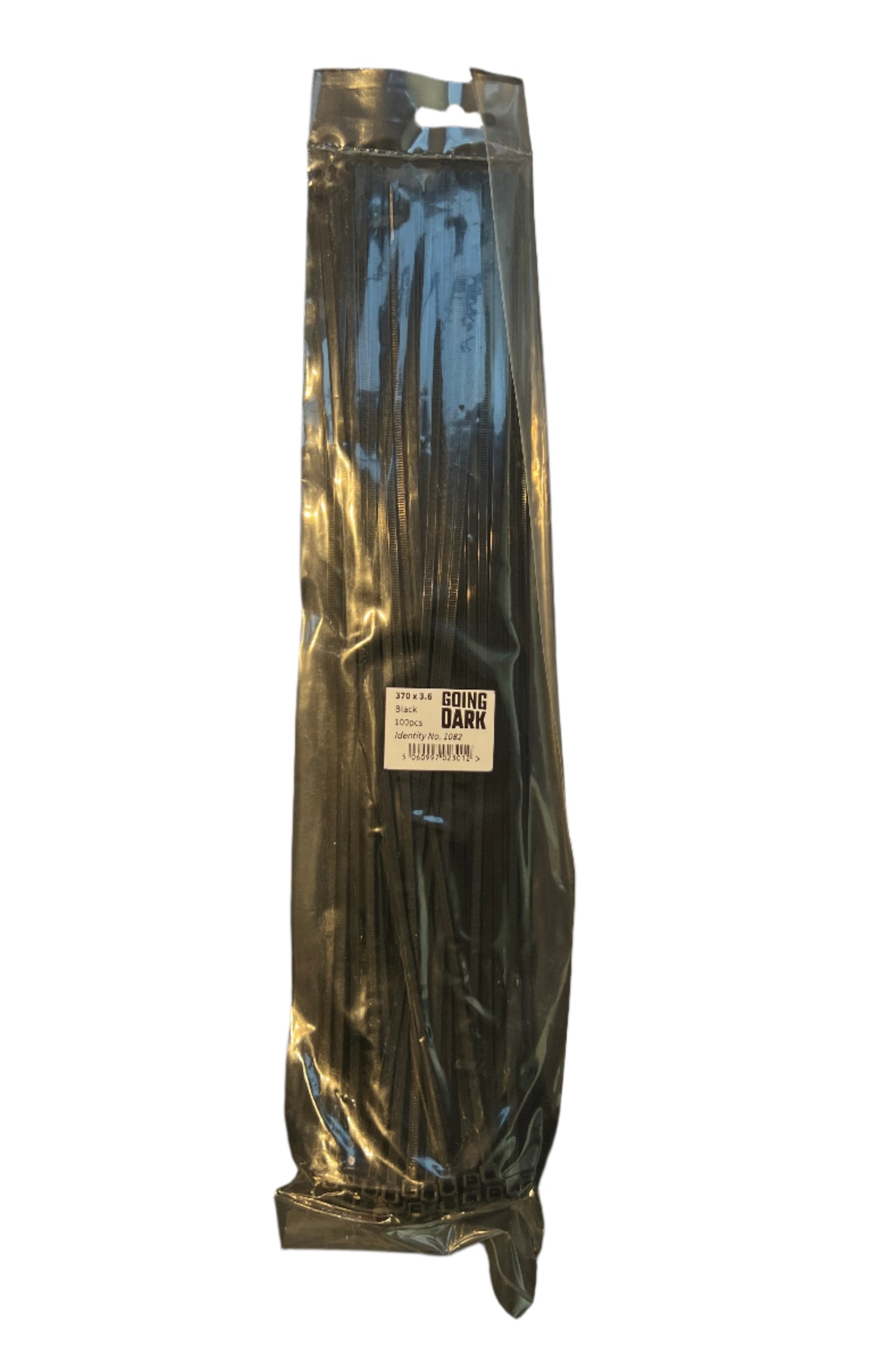 Going Dark – 370mm x 3.6mm Black Cable Ties (Pack of 100)