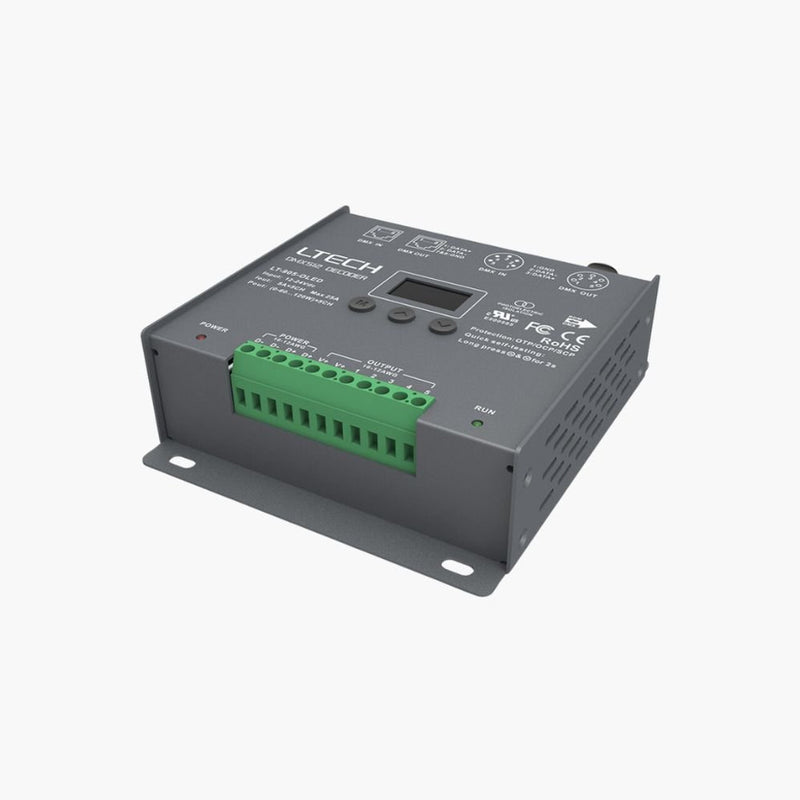 LTECH LT-905-OLED, 5 Channel 5A, 12-24V DC, DMX512 Decoder