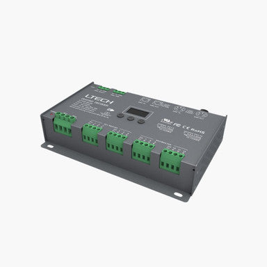 LTECH LT-912-OLED, 12 Channel 4A, 12-24V DC, DMX512 Decoder