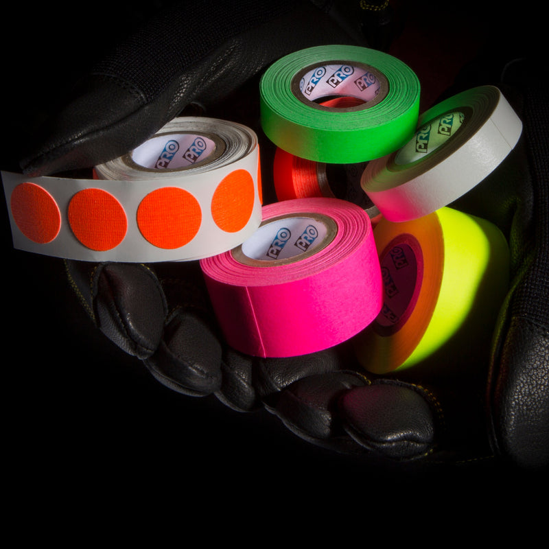 ProGaff Fluorescent Dots Mini Roll — 100 High-Visibility Dots