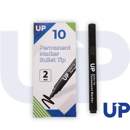 Permanent Marker Bullet Tip — Black (Pack of 10)