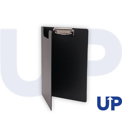 A4 PVC Fold Over Clipboard — Black