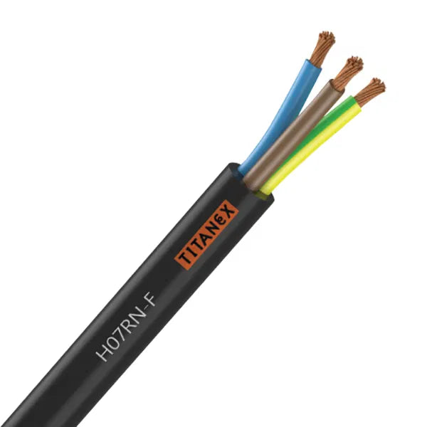 H07RN-F 1.5 mm² 3-Core Rubber Cable – 100m Drum TITANEX