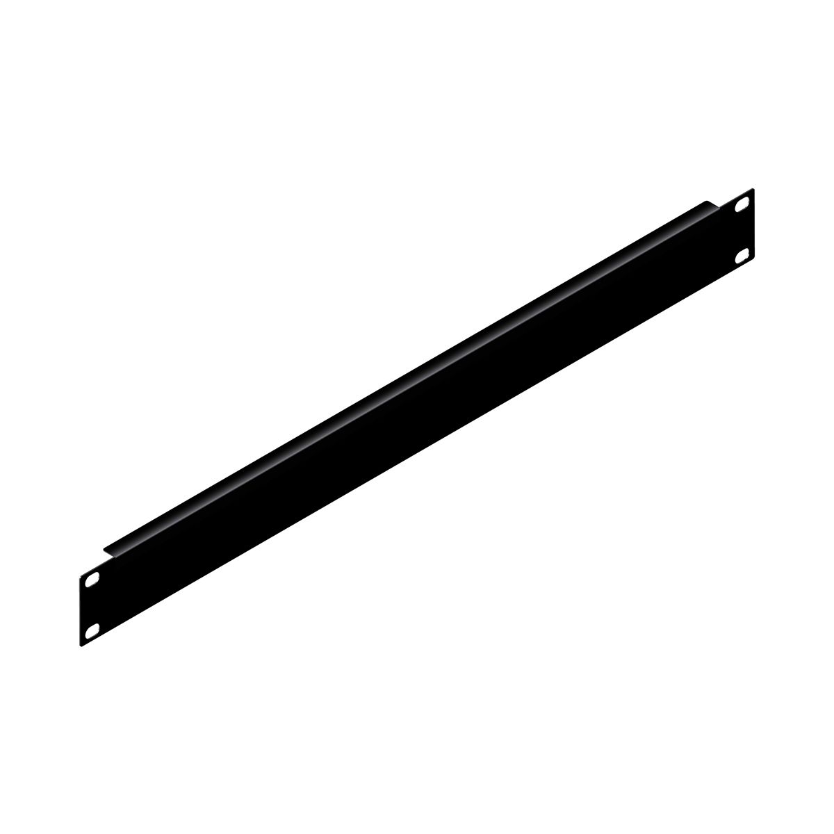 Penn-Elcom 1U Black Flanged Rack Panel Penn Elcom