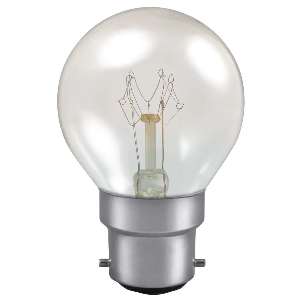 15w BC Clear Golf Ball Lamp Crompton Lamps