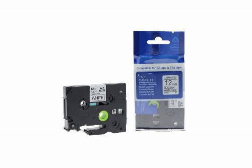 Compatible Label Cassettes for Brother P-Touch – Black on White