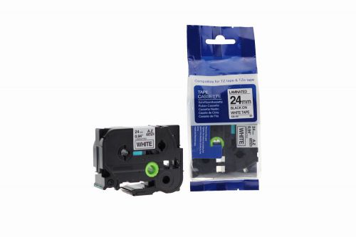 Compatible Label Cassettes for Brother P-Touch – Black on White