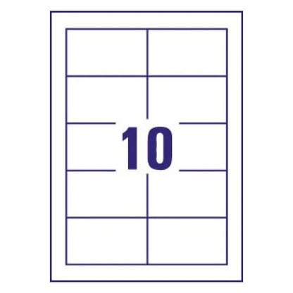 Avery C32011-25 Blank Cards for Moving Light Labels – 85×54mm (250 Pack)