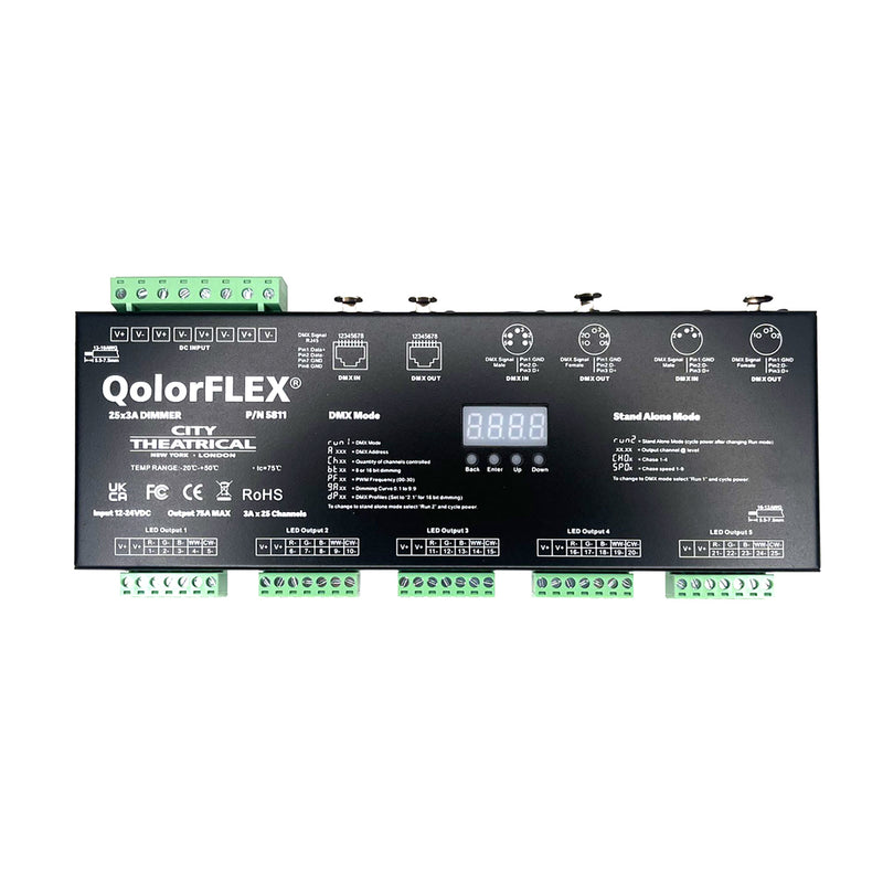 City Theatrical QolorFLEX 25x3A Dimmer Ð High Density Multi Channel Dimmer