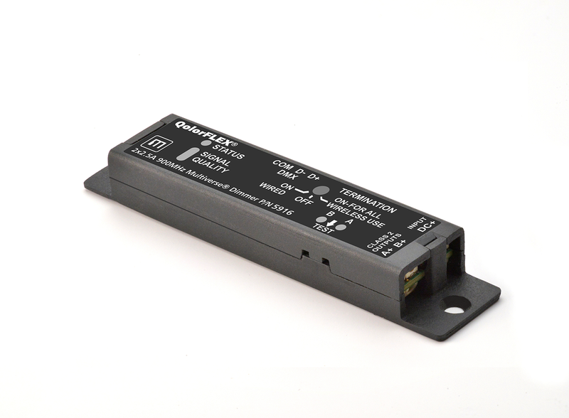 City Theatrical QolorFLEX 2 x 2.5A 2.4GHz MULTIVERSE Dimmer Ð Wireless DMX Dimmer