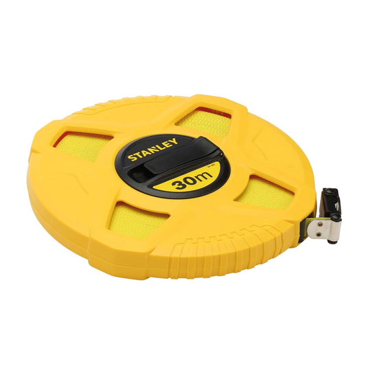 Stanley 30 m Closed Case Fibreglass Tape Measure — Durable, Non-Conductive