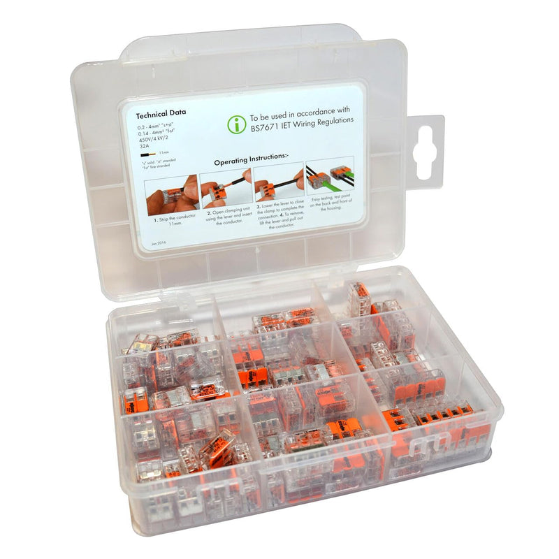WAGO 221 Series Lever Connector Selection Case – 85 Piece | 887-1046