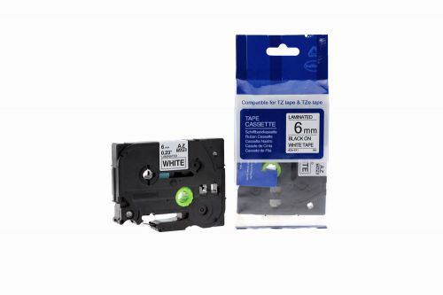 Compatible Label Cassettes for Brother P-Touch – Black on White