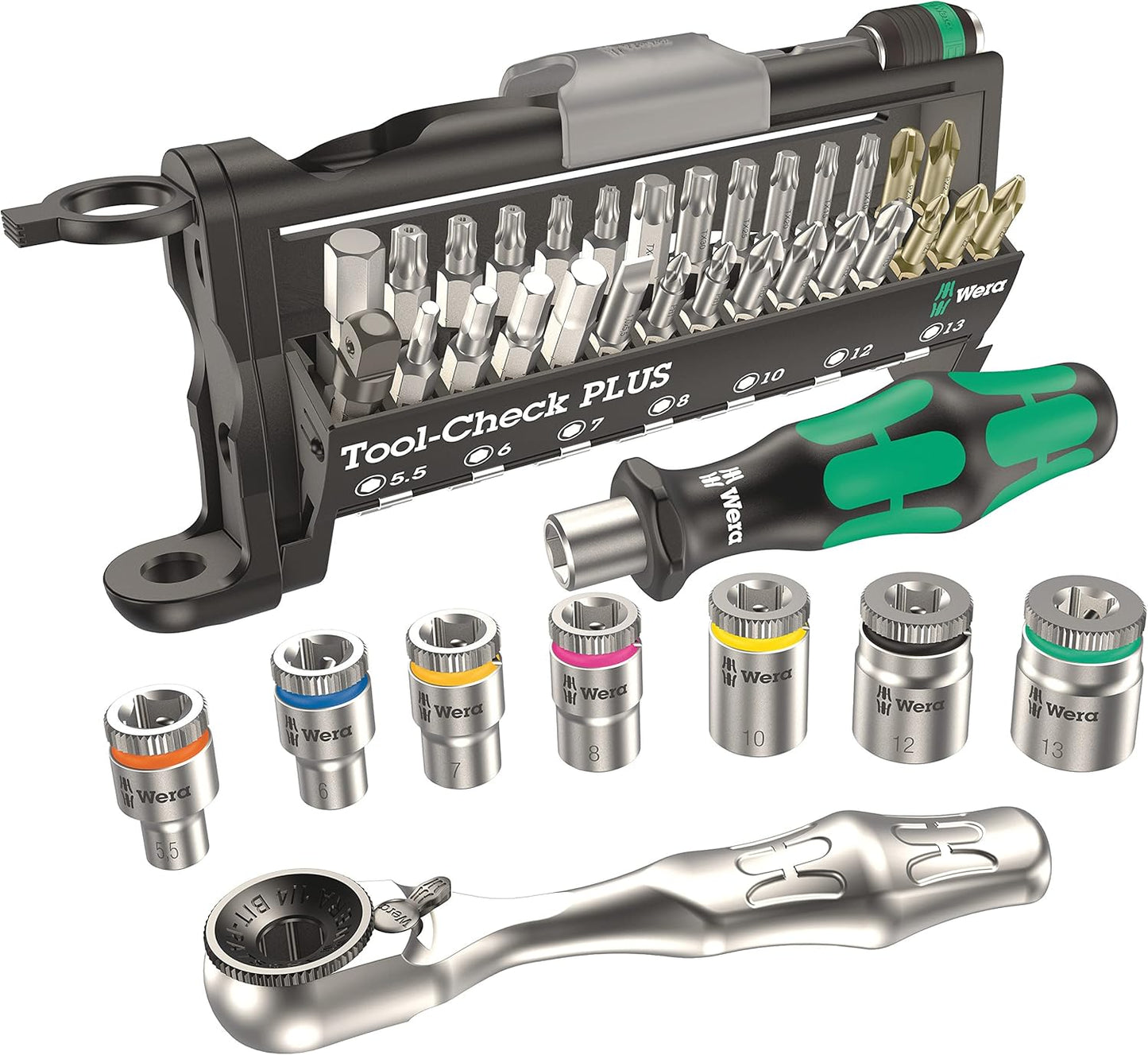 Wera Tool-Check Plus — 39-Piece Compact Bit, Socket & Ratchet Set