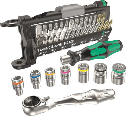 Wera Tool-Check Plus — 39-Piece Compact Bit, Socket & Ratchet Set