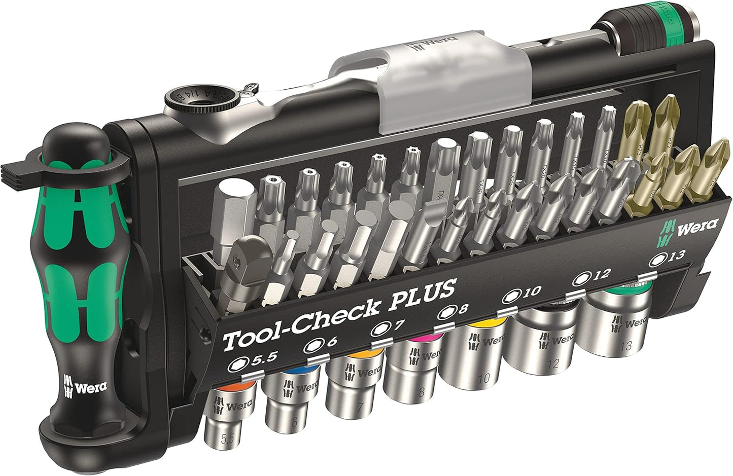 Wera Tool-Check Plus — 39-Piece Compact Bit, Socket & Ratchet Set