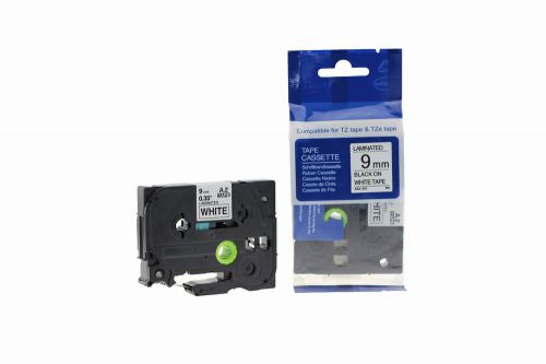 Compatible Label Cassettes for Brother P-Touch – Black on White