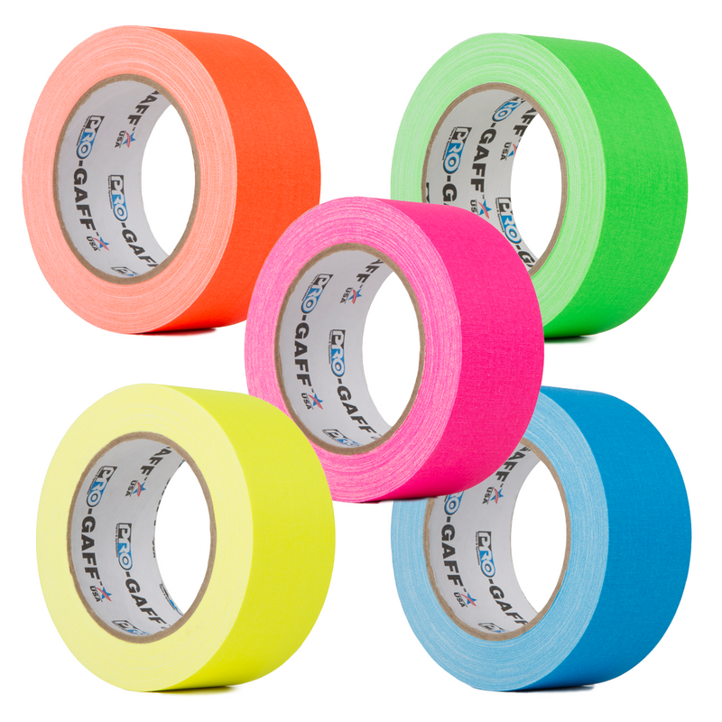ProGaff™ Fluorescent Gaffer Cloth Tape 48mm x 22.8m – All Colour Bundle