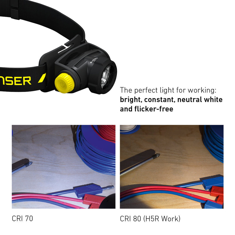 H5R Work Rechargeable Head Torch, 500 Lumens