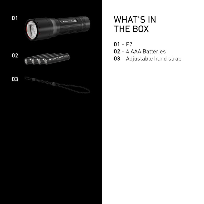 P7 Battery Operated Torch 2025, 650 Lumens