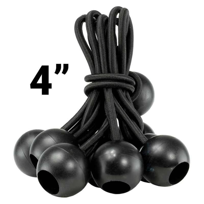 Black/Silver L-Grade Tarpaulin with Bungee Balls (Black)