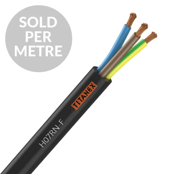 H07RN-F 1.5 mm² 3-Core Rubber Cable – Sold Per Metre