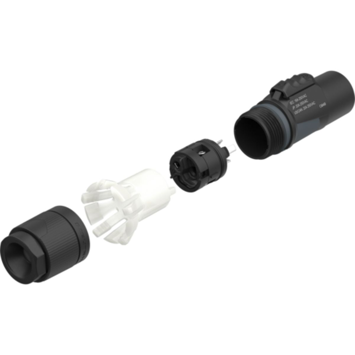 Neutrik NAC3M-TRUE1-S — Locking Male powerCON TRUE1 Connector (6–12 mm Cable)