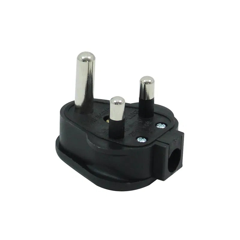15A Heavy-Duty Round Pin Mains Plug – Black
