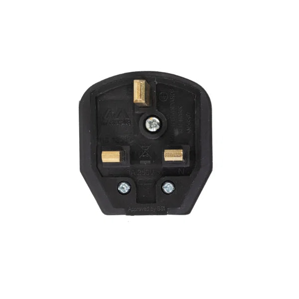 Masterplug 13A Heavy Duty Rewireable Mains Plug – Black - 7B
