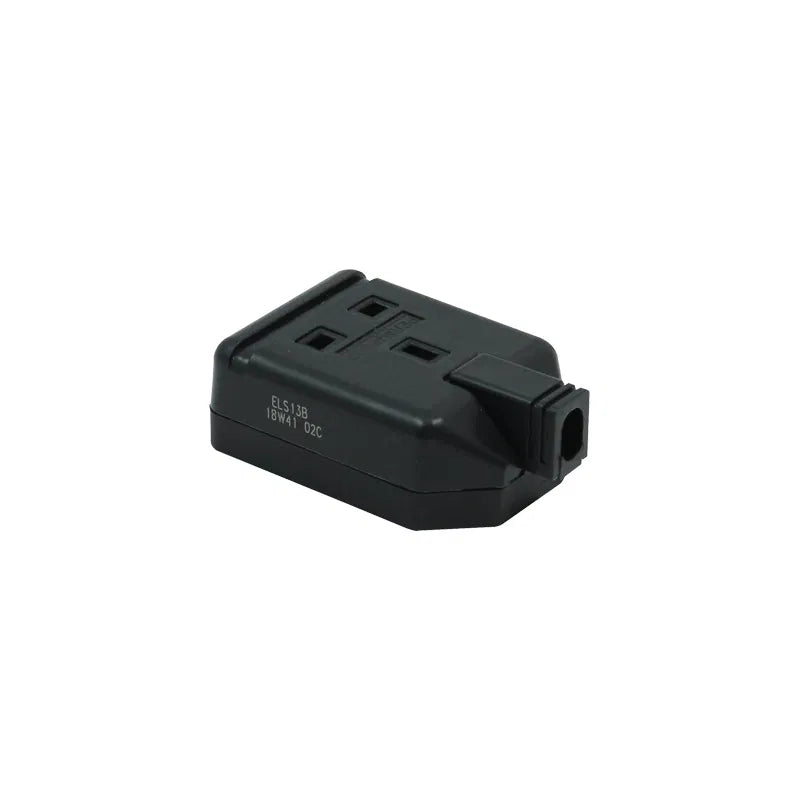 13A Heavy-Duty 1 Gang Mains Socket – Black